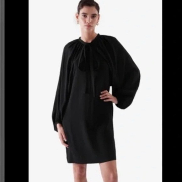 COS Dresses & Skirts - COS Elegant Black Long Sleeve mini Dress Sz 4 NWT